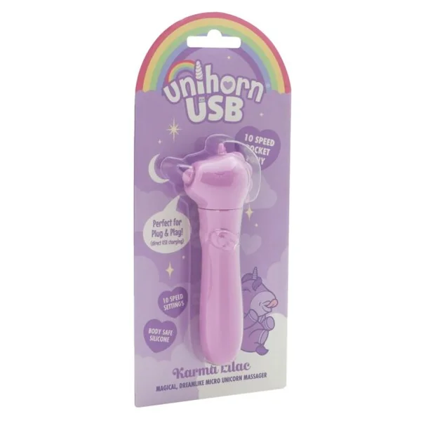 Unihorn Mini vibromasseur avec motif licorne violet